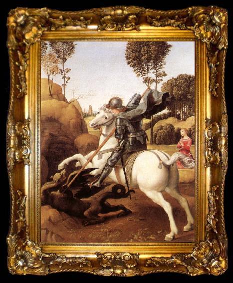 framed  Aragon jose Rafael St. Goran and the Dragon, ta009-2